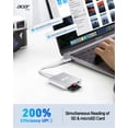 thumbnail image 4 of Lector de tarjetas Acer SD 4.0 UHS-II Lector Micro SD USB C plateado, 4 of 8