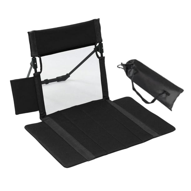 Silla plegable de camping, silla de piscina portátil, ligera y multifuncional Negro