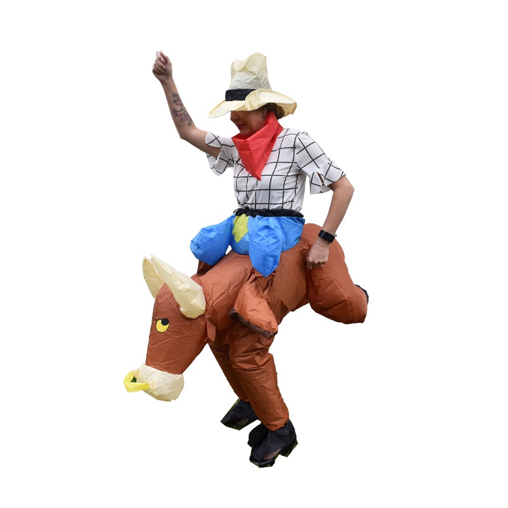 ALEKO ICP13 Inflatable Party Costume Bull Rider Cowboy Adult Sized