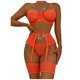 thumbnail image 1 of Sexy mujer Babydoll ropa interior encaje Bowknot perspectiva ropa de dormir íntima Tanga con liga conjunto de lencería Fridja nalpqowj42037, 1 of 9
