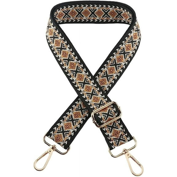 Kukuzhu Purse Strap 1.5" Wide Shoulder Strap Adjustable Replacement Crossbody Handbag Strap Jacquard Replacement Belt