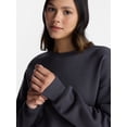 thumbnail image 4 of No Boundaries Oversized Fleece Sweatshirt with Long Sleeves, Women's Sizes XXS-4X, 4 of 5