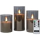 thumbnail image 1 of Velas LED sin llama con cera real, luz blanca cálida parpadeante para decoración de bodas en festivales, LED de ahorro de energía que garantizan un brillo infinito (3 piezas), 1 of 7