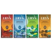 Variety 55% Dark Chocolate Bar Sampler by Lily's , Stevia Sweetened, No Added Sugar 55% Cocoa Gluten-Free & Non-GMO , 3 ounce, 4-Pack Variety 3 Ounce