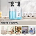 thumbnail image 3 of ZIVACATE 2 Pack Soap Dispenser with Rust Proof Pump, 6 Pack Waterproof Labels, 17 Oz  Soap Dispenser Bathroom, Glass Hand Soap Dispenser, Dish Soap Dispenser for Kitchen,Clear, 3 of 7