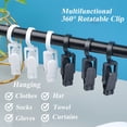 thumbnail image 6 of Clothespins 10pcs White Plastic Hanging Hooks for Laundry at Home or Travel Hat Clip, 6 of 11