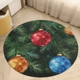 thumbnail image 6 of Christmas Balls Colorful Round Carpet Circle Rug Outdoor Patio Area Rug Washable Large Area Rugs Hallway Room Decor Fitness Mats, 6 of 8