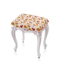 FOR U DESIGNS Cardinal Pumpkin Pattern Stool Covers Rectangle 2 Pieces Stretch Saddle Bar Stool Slipcover Wear-Resistan Vanity Chair Cover Height Bar Stools Slipcovers Fall Home Decor