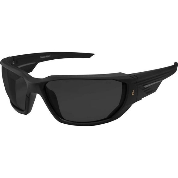 Edge Eyewear SafetyGlasses,Smoke,Polarized,Blk TXD416