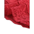 thumbnail image 5 of INSPIRE CHIC Women's Lace Cardigan Open Front Elegant Short Sleeve Sheer Floral Cropped Bolero Lace Shrug Top S Red, 5 of 7