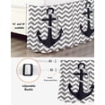 thumbnail image 3 of Grey Zigzag Wrap Around Bed Skirts for Queen Bed 18" Drop, Bed Skirt with Adjustable Elastic Belt Dust Ruffle Bed Valance for Bedroom Hotel Luxury Coastal Nautical Anchor Stripes Bed Frame Cover, 3 of 7