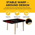 thumbnail image 4 of Buffalo Plaid Paw Table Cloths for 3 Foot Rectangle Tables, Cute Cats Pets Pawprints Black Patio Waterproof Elastic Fitted Tablecloths, Washable Rectangular Table Cover for Camping, 4 of 8