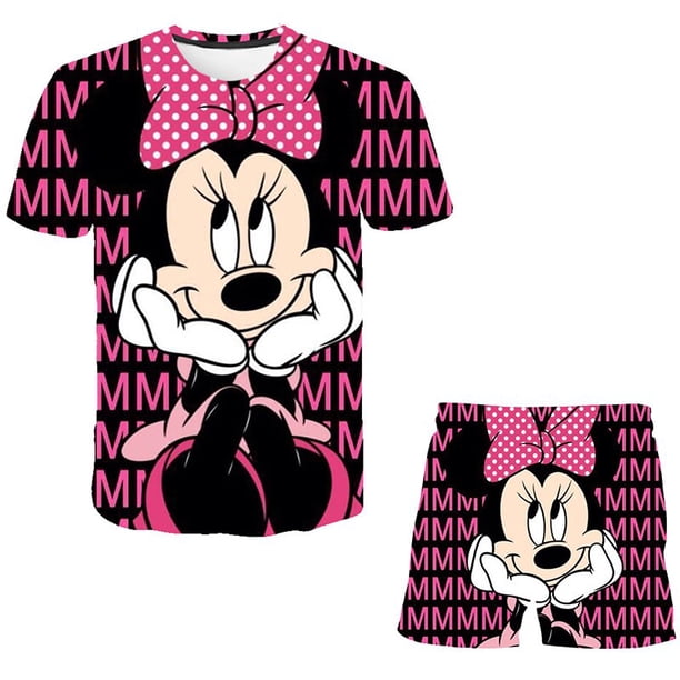 Ropa de Mickey Mouse para niñas, ropa de verano para niñas, trajes de 2 uds, ropa para niños, chándal para niños, traje para niñas, ropa para niños 8T Gao Jinjia LED