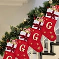 thumbnail image 5 of Beautynvta Christmas Stockings with Initials, 17.7'' Personalized Embroidered Letter Red Knitted Christmas Stockings for Family Holiday Decorations and Xmas Tree Fireplace, G, 5 of 5