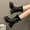#118-Black, variant on Roncen Women's Chunky Heel Platform Ankle Boots with Buckle - Thickened Sole Comfortable Casual Shoes for Fall Winter