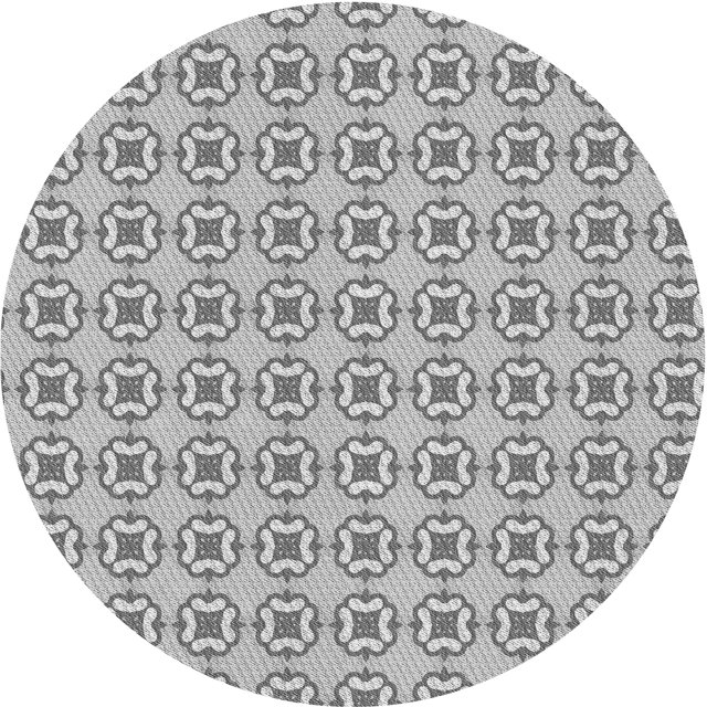 Ahgly Company Tapis Rond Lavable en Machine Intérieur Transitionnel Gris Platine, 3 Pieds Rond