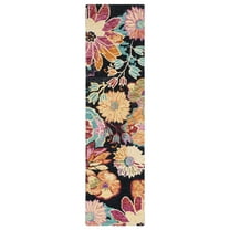 SAFAVIEH Aspen Candelario Colorful Floral Wool Runner Rug, Charcoal/Blue, 2'3" x 13'