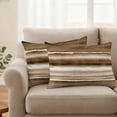 thumbnail image 3 of Outdoor Waterproof Pillow Covers Modern Ombre Brown on White Decorative Throw Pillow Protectors,Pillowcase Cushion Cases for Patio Sofa Garden Couch,20x12in,Pack of 2, 3 of 14