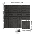 thumbnail image 5 of Mondawe Patio Interlocking Deck Tiles, 12"x12" Square Composite Decking Tiles, Four Slat Plastic Outdoor Flooring Tile All Weather for Balcony Porch Backyard, (Gray, Pack of 36), 5 of 5
