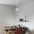 thumbnail image 5 of FSLiving Swag Pendant Light with 20ft White Plug-in Dimmable Twisted Cord Retro Ceramic Marble Shade Light Fixtures Nordic Hanging Ceiling Light for Kitchen Bar Island,Bulb Not Included - 1 Light, 5 of 7