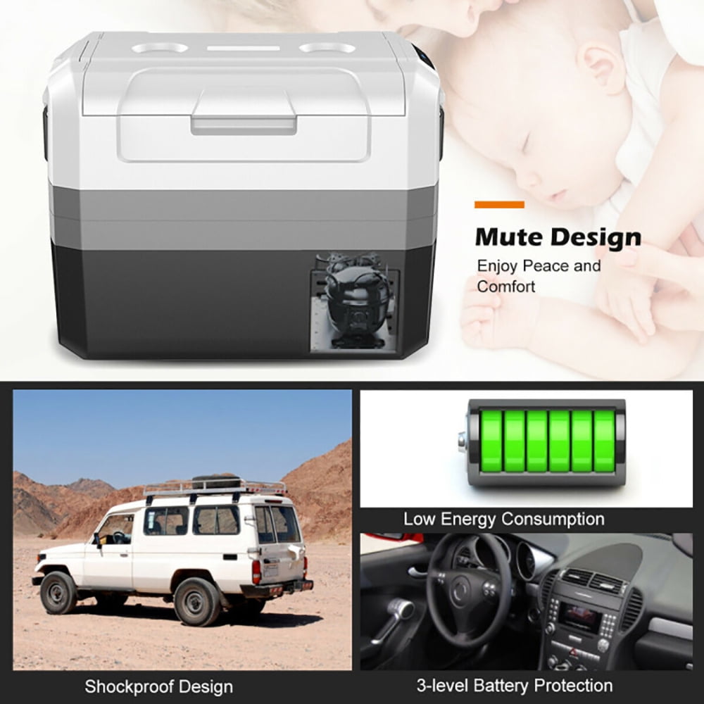 Resenkos 58 Quart Portable Electric Camping Car Cooler, Portable Freezer for Camping, Truck, RV, Travel, Boat and Home Use