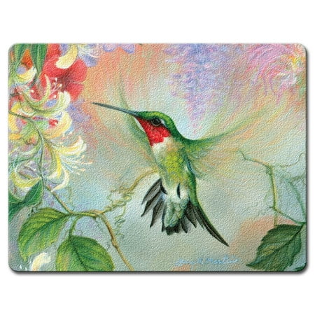 

CounterArt Nature s Gift of Feathers Decorative 3mm Heat Tolerant Tempered Glass Cutting Board 10 x 8