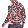thumbnail image 6 of Fotbe Men's Hoodie with Round Design Pattern - Kangaroo Pocket Pullover Hooded Sweatshirt, Perfect for Daily Wear, Travel, and Home-Small, 6 of 7