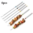 thumbnail image 2 of Brochetas para Barbacoa de Acero Inoxidable Timcorr 6 Piezas Antideslizantes, 2 of 8