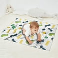 thumbnail image 2 of White Cartoon Dinosaurs Pumpkins Pattern Blanket,Comfortable Soft Flannel Throw Blanket,All Season,Warm Lightweight Blankets for Sofa Bed Couch Living Room Chair,30"x40", 2 of 4