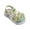 Green, variant on Otqutp Flat Sole Footwear for Toddler Girls Pearl Flowers Wrapped Head Non Slip Soft Bottom Buckle Walking Shoes Summer Closed Toe Sandals