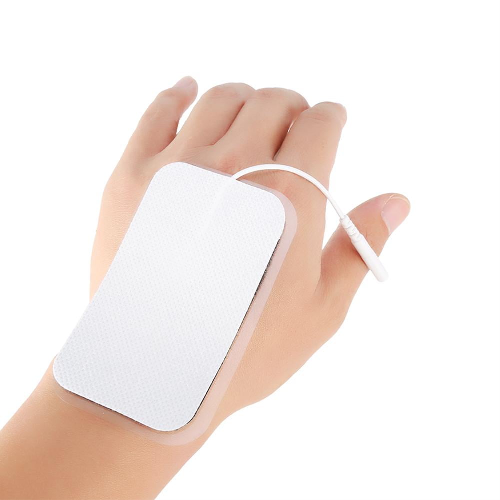 Tebru Replacement Electrode Pads, Health Care Electrode Pads,2Pcs Reusable Replacement Self-adhesive Health Care Electrode Pads for Tens Massager