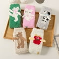 thumbnail image 3 of Yuanlong Womens Socks Cartoon Small Hand Detail Thickened Coral Velvet Crew Socks Fall & Winter Home Cute Warm Sleep Socks, 3 of 5
