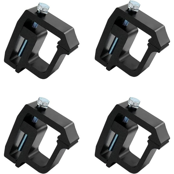 4 PCS Mounting Clamps Truck Caps Camper Shell, Heavy Duty Truck Bed Clamps, Canopy Clamps and Ladder Rack, Compatible with Silverado Sierra 1500 2500 3500, Ram1500 2500 3500, F150 F250