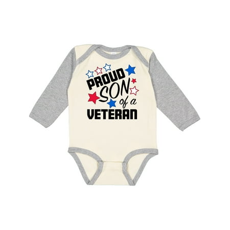 

Inktastic Proud Son of a Veteran- Veterans Day Gift Baby Boy Long Sleeve Bodysuit
