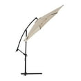 thumbnail image 3 of Hassch 10ft Cantilever Patio Umbrella with Tilt Crank, Outdoor Offset Hanging Umbrella with 6 Sturdy Ribs, UV 50+ Protection Sun Shade for Backyard, Poolside, Garden, Lawn, Cream, 3 of 9