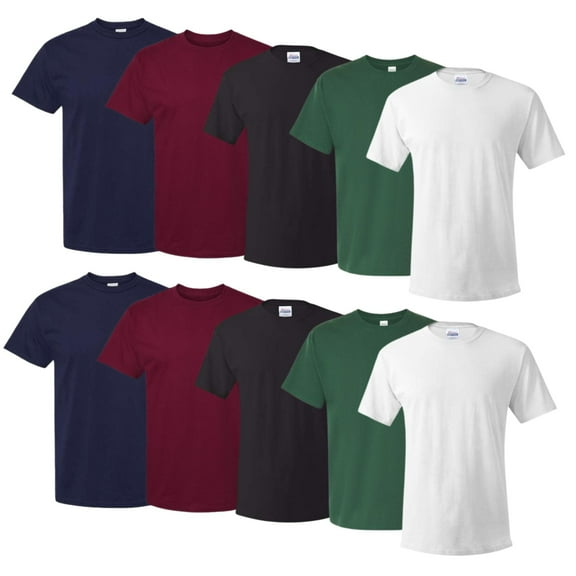 Hanes Men's Super Value Pack White Crew T-Shirt Undershirts, 10 Pack