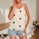 thumbnail image 4 of Moda mujer Casual primavera cuello en V pulóver estampado volante dulce y lindo tirantes blusa camiseta Tops Pompotops  qyievc1166, 4 of 7