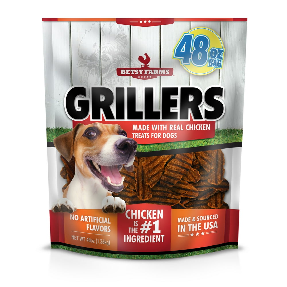 Betsy Farms Grillers Dog Treats, Chicken Flavor, 48 oz.