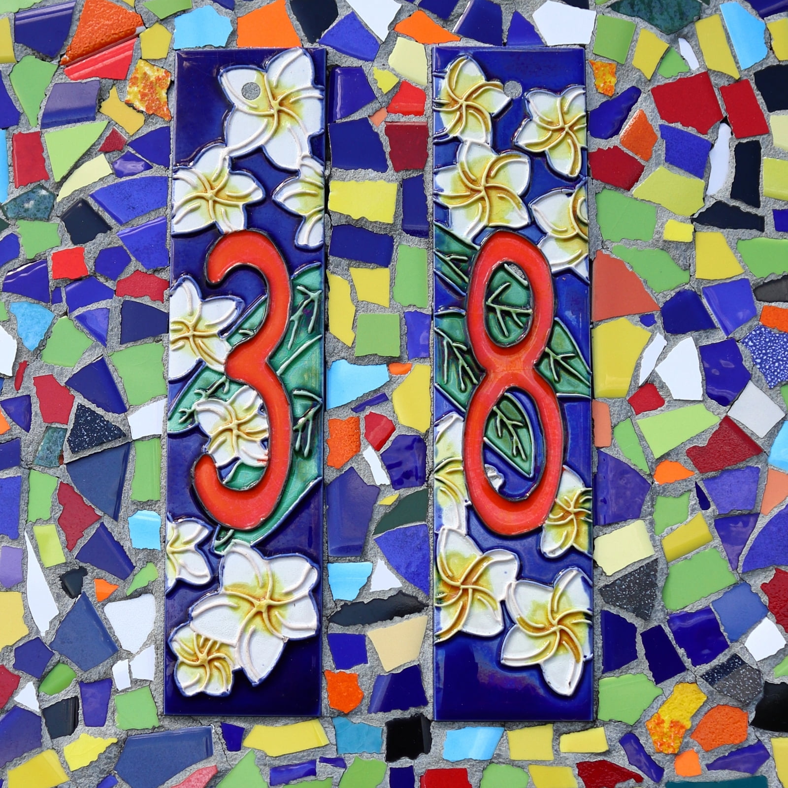 Uxcell 500g Irregular Ceramic Mosaic Tiles, 1.3 - 2 cm Stained Pieces, DIY Art Crafts, Mixed Blue