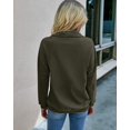 thumbnail image 5 of FUNING  Women's Casual Long Sleeve Lapel Zipper Sweatshirt Drawstring Loose Pullover Tops, 5 of 7