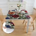 nygtbtfer Vinyl Table Cover Elastic Edged Vintage Flower Tablecloths