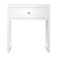 thumbnail image 6 of GZXS White Bedside Table with 1 Drawer, Modern Minimalist Compact Nightstand with Wood Knob for Bedroom, Easy Assembly, 19.69" L x 17.72" W x 22.05" H, 6 of 7