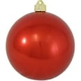 thumbnail image 2 of Christmas By Krebs 6" (150mm) Shiny True Love Red [2 Pieces] Extra Large Solid Oversized Huge Big Outdoor Plastic, UV Ball Ornament Hanging Tree Decorations, 2 of 7