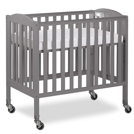 Dream On Me 3 In 1 Folding Portable Crib Steel Grey Large