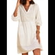 thumbnail image 3 of Vestido Tipo Túnica Holgado Informal de Algodón con Cuello en V para Mujer, Vestido de Verano para Vacaciones, 3/4 y Bolsillo. L, 3 of 8