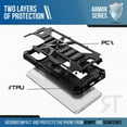 thumbnail image 3 of Google Pixel 6 Armor Case with Kickstand Magnetic Mount - Black, 3 of 7