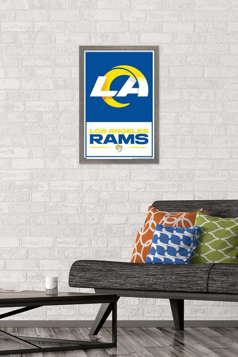 NFL Los Angeles Rams - Logo 21 Wall Poster, 22.375" x 34" Framed