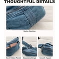 thumbnail image 5 of Sunyuer Women Vintage Washed Denim Crossbody Purse, Multi Pocket Casual Jean Shoulder Bag, Adjustable Strap Lightweight Hobo Handbag Daily Travel Messenger Bag, 5 of 8