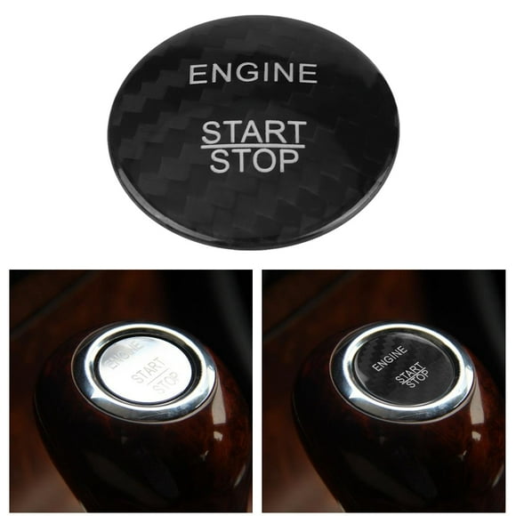 Engine Start Button Trim,Black Carbon Fiber Engine Engine Stop Button Cover Engine Start Button Cover Optimal Efficiency