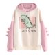 thumbnail image 3 of Sudadera con capucha de dinosaurio estilo Y2K para mujer, sudaderas con capucha con cuernos bonitos, suéteres hawaianos de otoño e invierno, ropa a juego para adolescentes de Halloween, 3 of 5